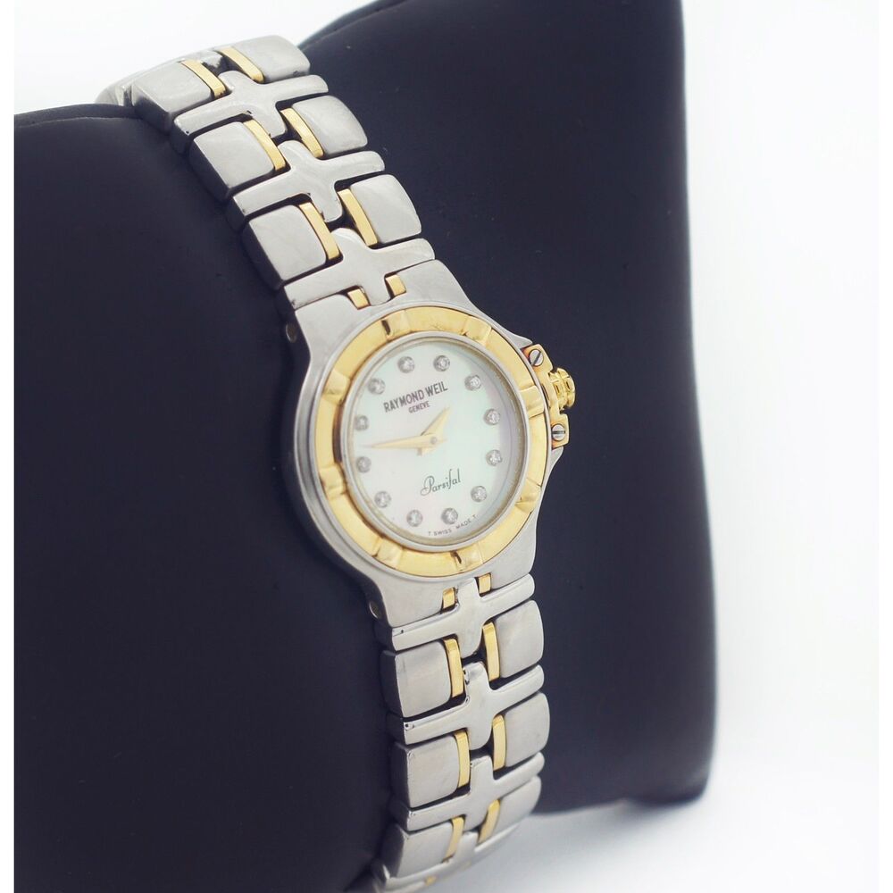 Raymond Weil Parsifal Two-Tone Mother-of-Pearl & Diamond Dial Watch